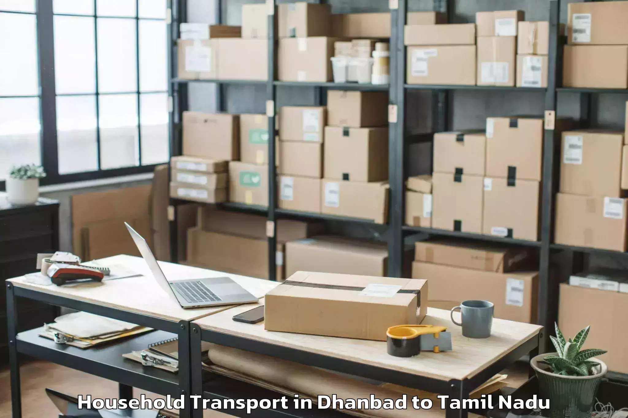 Top Dhanbad to Tiruvannamalai Household Transport Available